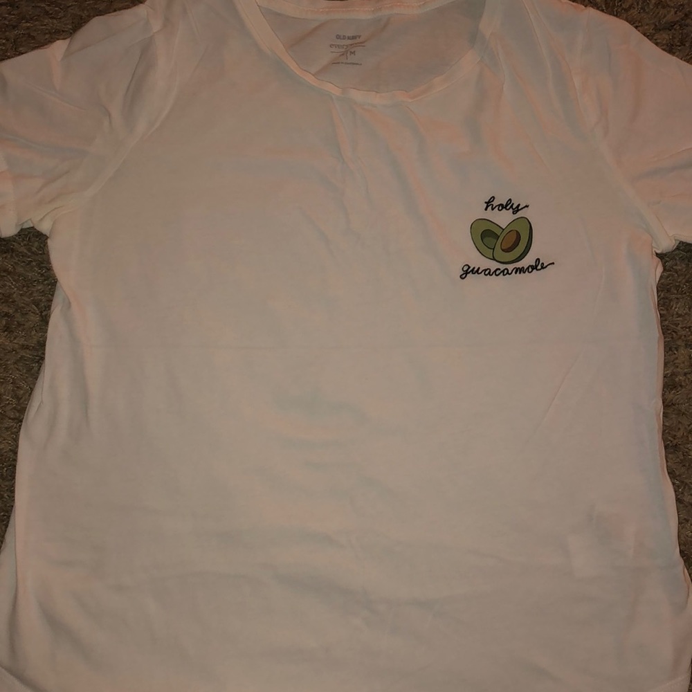 White guacamole t-shirt